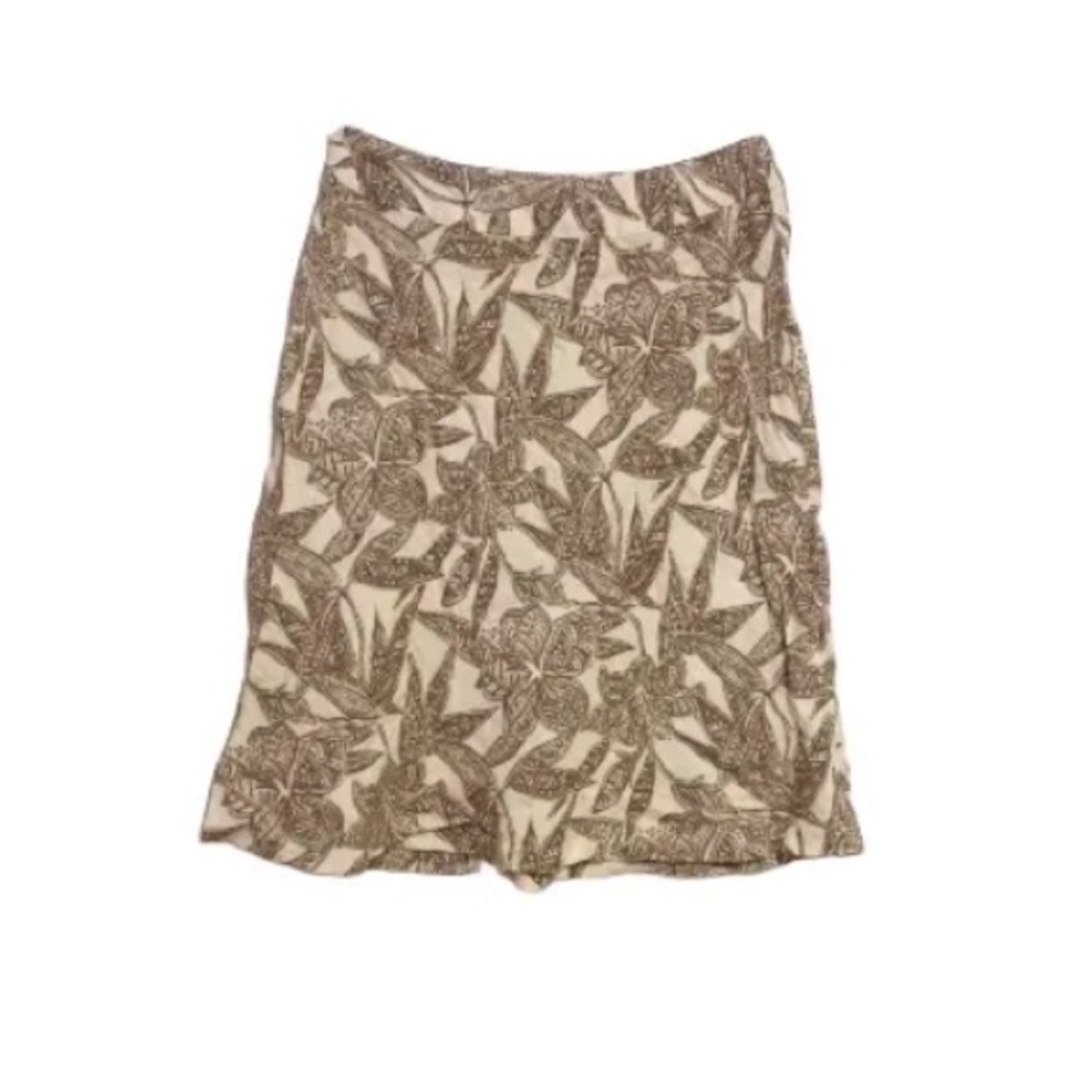 Style & Co. Cream and Brown Mini Wrap Skirt (NWOT) - Picture 2 of 6